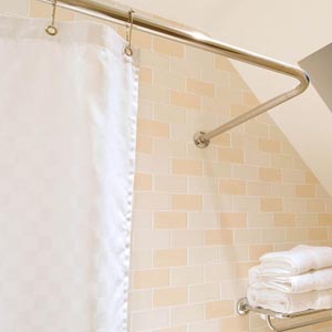 White Oversized Polyester Shower Curtains 