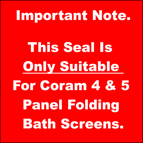 Coram Replacement Seal for Folding Bath Screens 40111 Image 2