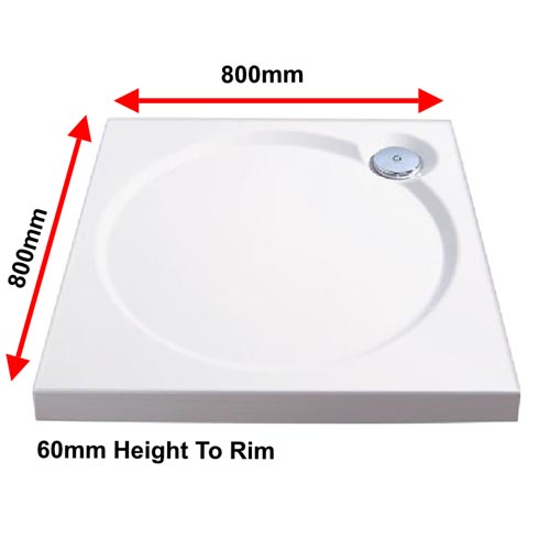 Coram Slimline Shower Tray 800mm x 800mm - Obsolete Product Image 2