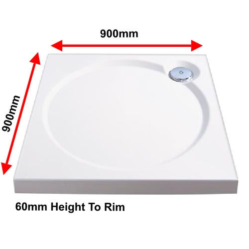 Coram Slimline Shower Tray 900mm x 900mm - Obsolete Product Image 2