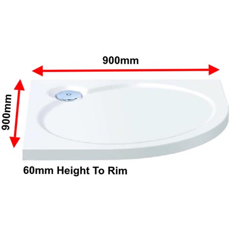 Coram Slimline Shower Tray 900mm Quadrant - Obsolete Product Image 2