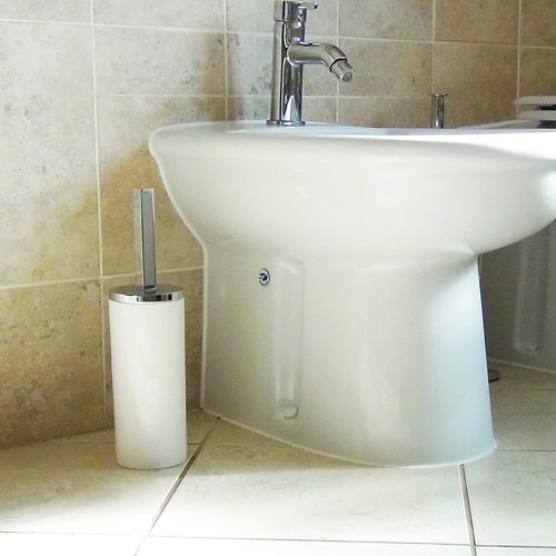 White Ceramic Toilet Brush - Obsolete Image 4
