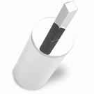 White Ceramic Toilet Brush