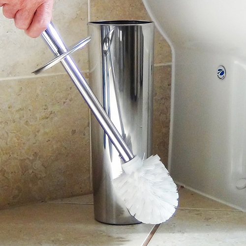 Polished Stainless Steel Toilet Brush - Obsolete Image 5