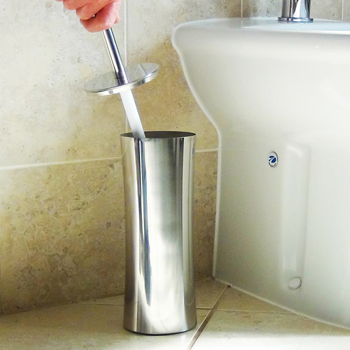 Modular Polished Stainless Steel Toilet Brush Image 5