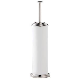 White & Polished Stainless Steel Toilet Brush - Obsoete