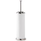 White & Polished Stainless Steel Toilet Brush
