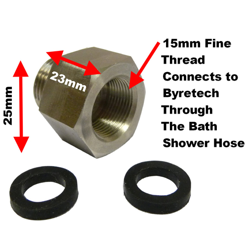 Shower Hose Converter 15mm to 3/8th Image 4