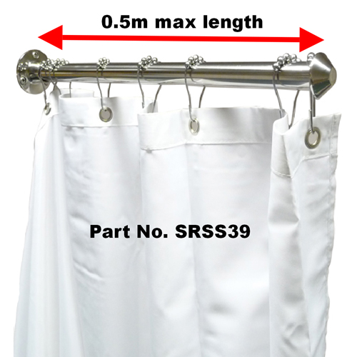 Mini Straight Shower Rail Kit 0.5m Image 3