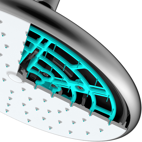 Self Cleaning Three Mode Fixed Shower Head - Obsolete Image 3