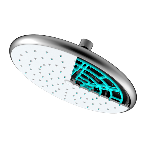 Self Cleaning Round Single Mode Fixed Shower Head Image 3