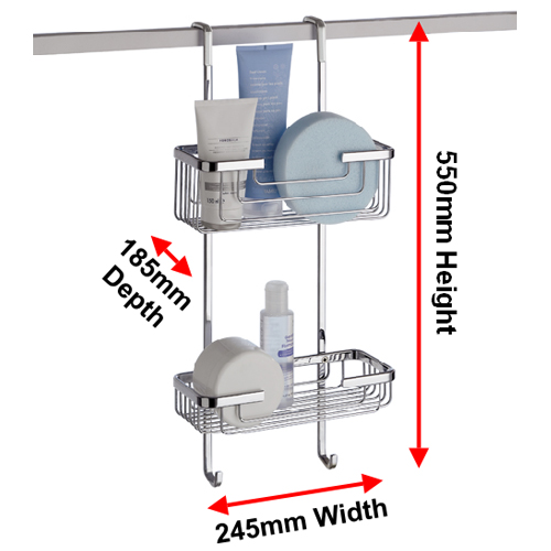 Hanging 2 Tier Shower Caddy Image 2