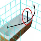 Shower Rail Ceiling Support