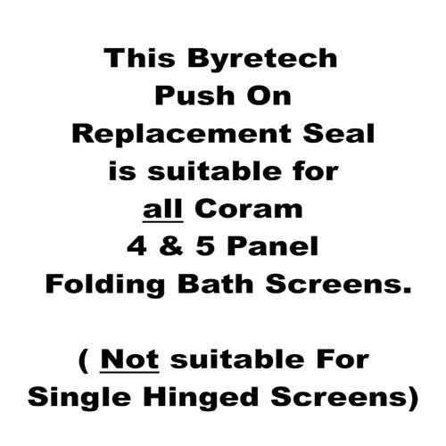 Coram Replacement Seal for Folding Bath Screens 40111 Image 5