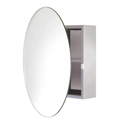 Severn Circular Door Mirror Cabinet Image 1