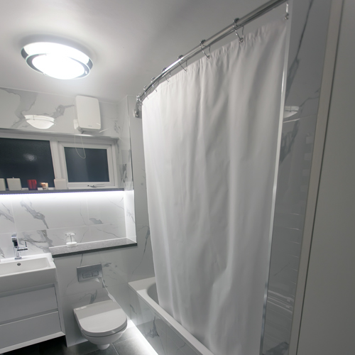 Crescent Rod Shower Rail 2m Byretech Ltd, Bathroom Shower Curtain Rod Curved