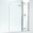 Compact Curved Bath Screen White Finish