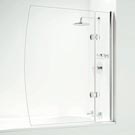 Hinged D Shaped Chrome 1050mm