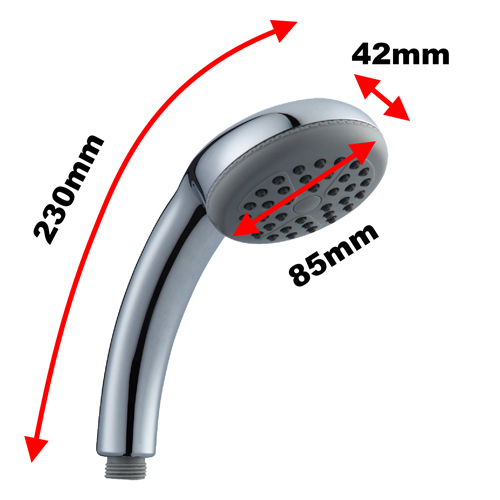 Soft Spray Single Mode Chrome Shower Head Image 3