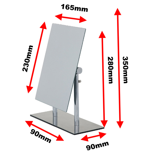 Wenko Free Standing Cosmetic Square Mirror Pinerolo Image 2