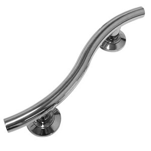 Contemporary Curved Stainless Steel Grab Rail