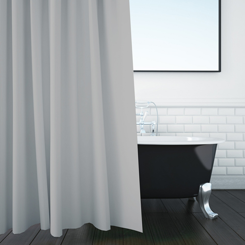 Mid Grey Shower Curtain 180cm x 180cm Image 2