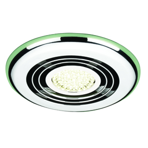 HIB Cyclone Wetroom Inline Fan - Warm White LED - Chrome or White Facia