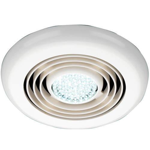 HIB Cyclone Wetroom Inline Fan - Cool White LED - Chrome or White Facia Image 2