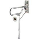 Hinged Fold Up Arm Support Adjustable Leg