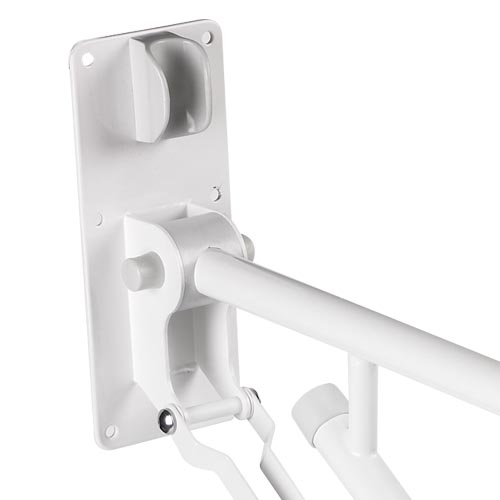 Hinged Fold Up Arm Support White Image 3