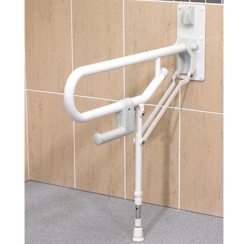 Hinged Fold Up Arm Support White Image 4