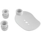 Riser Rail Standard Soap Dish White