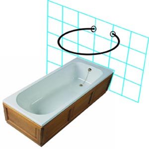 Stainless Steel Shower Rail Mini O