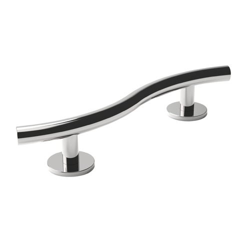 Polished Luxury Curved Stainless Steel 32mm Grab Rail Image 1