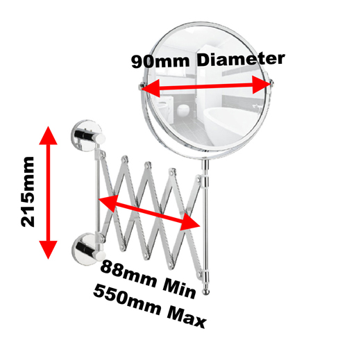 Power Lock Cosmetic Extendable Mirror Elegance  Image 2