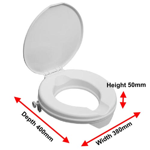 Prima Deluxe 50mm With Lid Toilet Seat - Obsolete Image 2