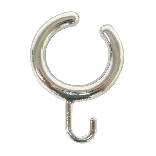 Quick Release Shower Curtain Rings Chrome & White  Image 3