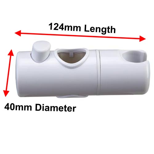 Riser Rail Button Bracket - For 22mm Tubes - White Image 2