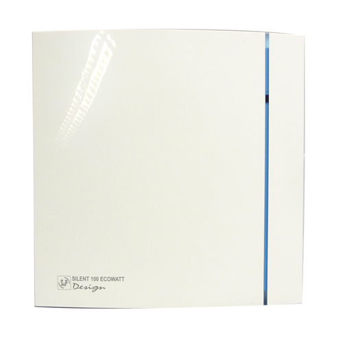 S&P Silent 100 Design Ecowatt Bathroom Fan Image 1