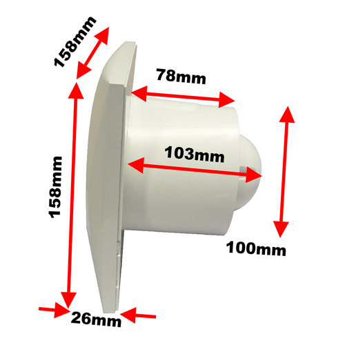S&P Silent 100 Ecowatt Bathroom Fan Image 2