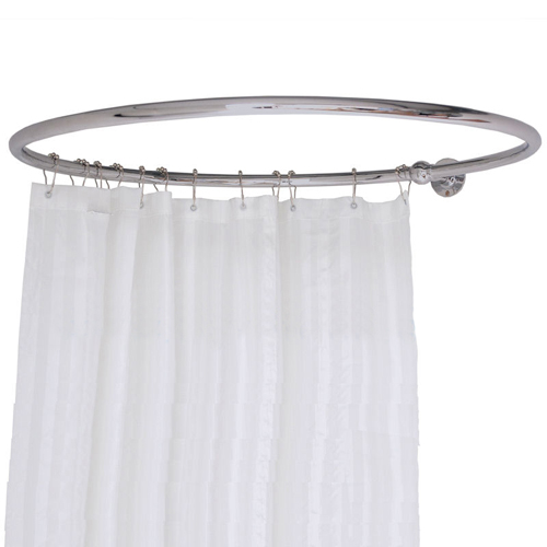 Traditional Chrome Circular Shower Rail, Circle Shower Curtain Rod