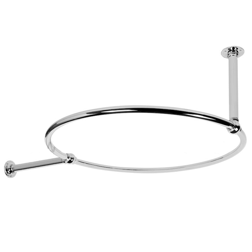 Traditional Chrome Circular Wall & Ceiling Shower Rail - Obsolete Image 1