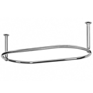 Traditional Chrome Oval Chrome Shower Rail