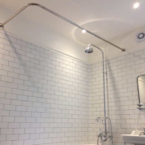Stainless Steel Shower Rail L to Wall Image 4