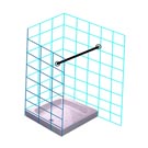 1m Straight Shower Rail Kit
