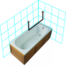 Shower Rail - Ceiling To Ceiling Kit 1m