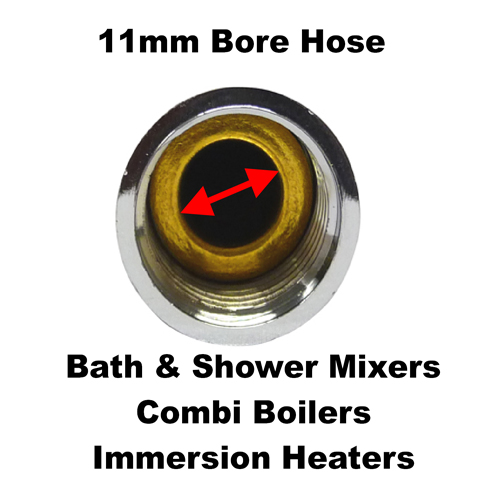 Shower Hose - Superlux 11mm Bore - <strong>Stainless Steel</strong> Image 4