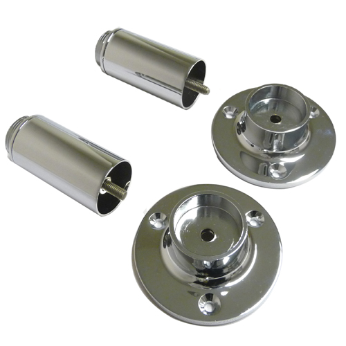 Traditional Chrome Oval to Wall Shower Rail - Obsolete Image 5