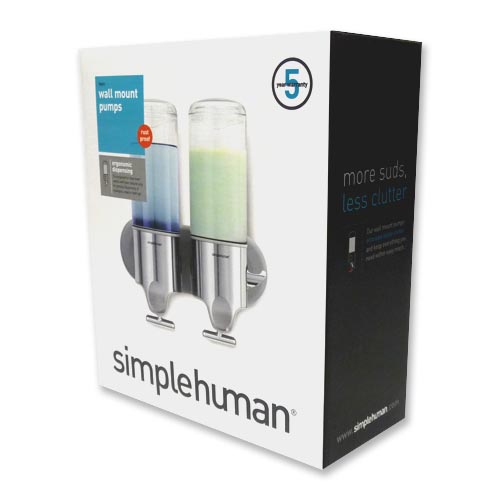 simplehuman Twin Clear Stainless Steel Dispenser - Obsolete Image 7