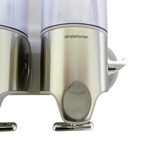 simplehuman Twin Clear Stainless Steel Dispenser - Obsolete Image 5